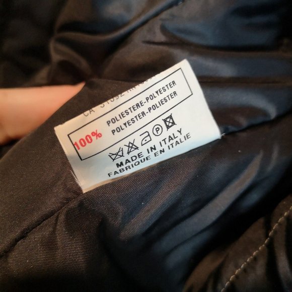 VTG Energie Men's LRG Bomber Jacket Italian90s Vespa Scoot Expo Denim collar - Picture 12 of 16